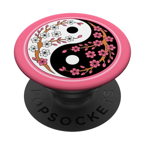 Yin Yang Kirschblüte Sakura Rose Floral Pink Yin und Yang PopSockets Klebender PopGrip Yin Yang Kirschblüte Sakura Rose Floral Pink Yin und Yang PopSockets Klebender PopGrip von Floral Botanical Cherry Blossom Sakura Yin Yang