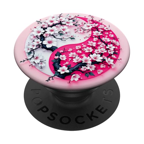 Yin Yang Kirschblüte Sakura Rose Floral Pink Yin und Yang PopSockets Klebender PopGrip Yin Yang Kirschblüte Sakura Rose Floral Pink Yin und Yang PopSockets Klebender PopGrip von Floral Botanical Cherry Blossom Sakura Yin Yang