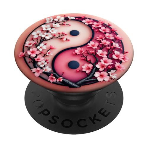 Yin Yang Kirschblüte Sakura Rose Floral Pink Yin und Yang PopSockets Klebender PopGrip Yin Yang Kirschblüte Sakura Rose Floral Pink Yin und Yang PopSockets Klebender PopGrip von Floral Botanical Cherry Blossom Sakura Yin Yang