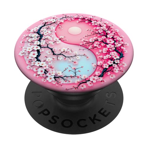 Yin Yang Kirschblüte Sakura Rose Floral Pink Yin und Yang PopSockets Klebender PopGrip Yin Yang Kirschblüte Sakura Rose Floral Pink Yin und Yang PopSockets Klebender PopGrip von Floral Botanical Cherry Blossom Sakura Yin Yang