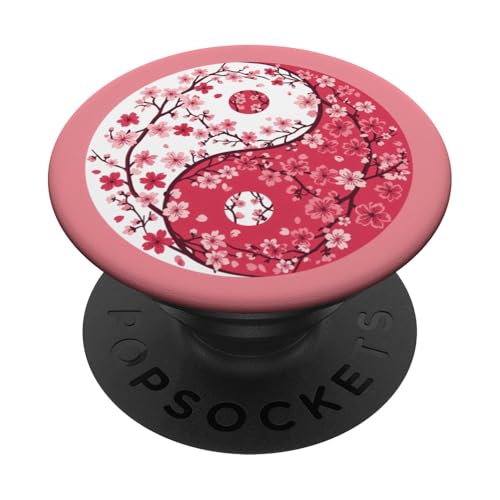 Yin Yang Kirschblüte Sakura Rose Floral Pink Yin und Yang PopSockets Klebender PopGrip Yin Yang Kirschblüte Sakura Rose Floral Pink Yin und Yang PopSockets Klebender PopGrip von Floral Botanical Cherry Blossom Sakura Yin Yang