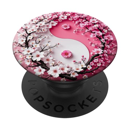 Yin Yang Kirschblüte Sakura Rose Floral Pink Yin und Yang PopSockets Klebender PopGrip Yin Yang Kirschblüte Sakura Rose Floral Pink Yin und Yang PopSockets Klebender PopGrip von Floral Botanical Cherry Blossom Sakura Yin Yang
