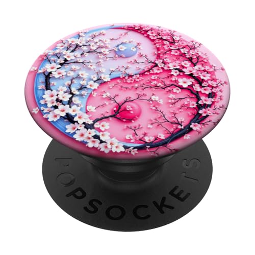 Yin Yang Kirschblüte Sakura Rose Floral Pink Yin und Yang PopSockets Klebender PopGrip Yin Yang Kirschblüte Sakura Rose Floral Pink Yin und Yang PopSockets Klebender PopGrip von Floral Botanical Cherry Blossom Sakura Yin Yang