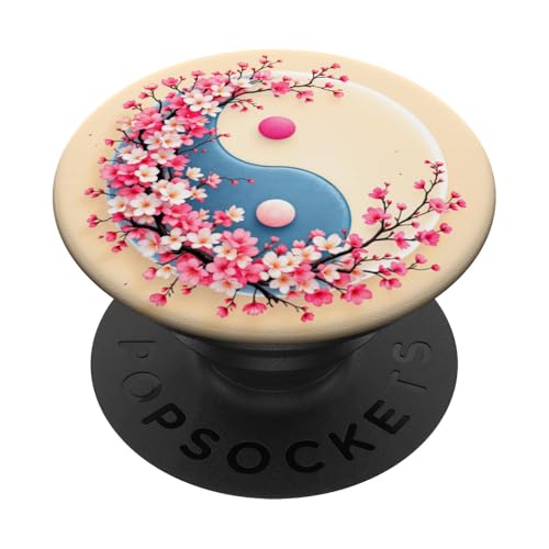 Yin Yang Kirschblüte Sakura Rose Floral Pink Yin und Yang PopSockets Klebender PopGrip Yin Yang Kirschblüte Sakura Rose Floral Pink Yin und Yang PopSockets Klebender PopGrip von Floral Botanical Cherry Blossom Sakura Yin Yang