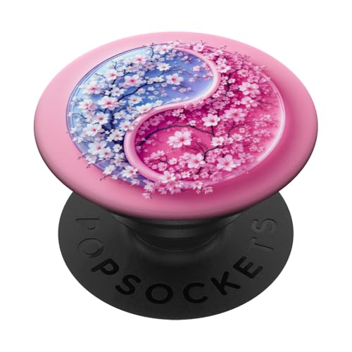 Yin Yang Kirschblüte Sakura Rose Floral Pink Yin und Yang PopSockets Klebender PopGrip Yin Yang Kirschblüte Sakura Rose Floral Pink Yin und Yang PopSockets Klebender PopGrip von Floral Botanical Cherry Blossom Sakura Yin Yang