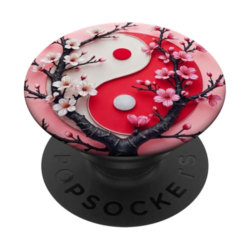 Yin Yang Kirschblüte Sakura Rose Floral Pink Yin und Yang PopSockets Klebender PopGrip Yin Yang Kirschblüte Sakura Rose Floral Pink Yin und Yang PopSockets Klebender PopGrip von Floral Botanical Cherry Blossom Sakura Yin Yang