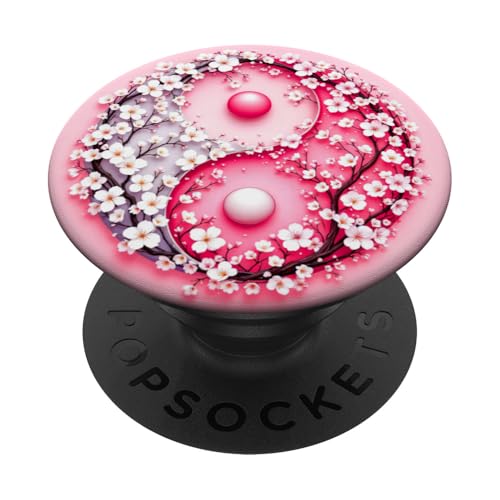 Yin Yang Kirschblüte Sakura Rose Floral Pink Yin und Yang PopSockets Klebender PopGrip Yin Yang Kirschblüte Sakura Rose Floral Pink Yin und Yang PopSockets Klebender PopGrip von Floral Botanical Cherry Blossom Sakura Yin Yang