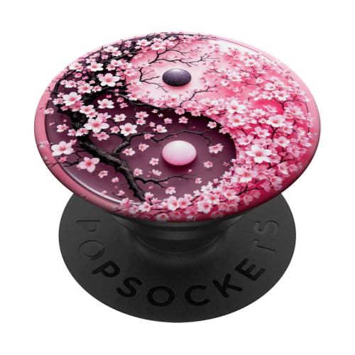 Yin Yang Kirschblüte Sakura Rose Floral Pink Yin und Yang PopSockets Klebender PopGrip Yin Yang Kirschblüte Sakura Rose Floral Pink Yin und Yang PopSockets Klebender PopGrip von Floral Botanical Cherry Blossom Sakura Yin Yang