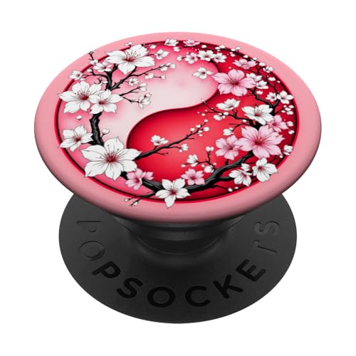 Yin Yang Kirschblüte Sakura Rose Floral Pink Yin und Yang PopSockets Klebender PopGrip Yin Yang Kirschblüte Sakura Rose Floral Pink Yin und Yang PopSockets Klebender PopGrip von Floral Botanical Cherry Blossom Sakura Yin Yang
