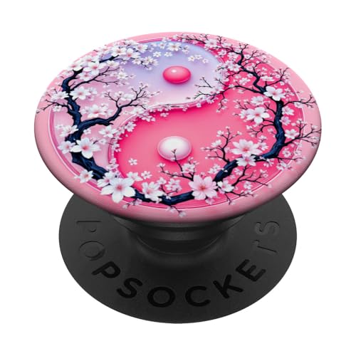 Yin Yang Kirschblüte Sakura Rose Floral Pink Yin und Yang PopSockets Klebender PopGrip Yin Yang Kirschblüte Sakura Rose Floral Pink Yin und Yang PopSockets Klebender PopGrip von Floral Botanical Cherry Blossom Sakura Yin Yang