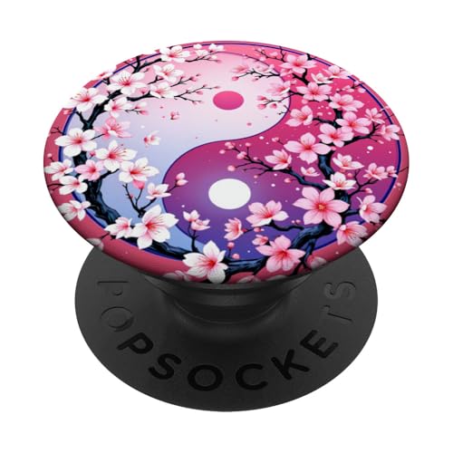 Yin Yang Kirschblüte Sakura Rose Floral Pink Yin und Yang PopSockets Klebender PopGrip Yin Yang Kirschblüte Sakura Rose Floral Pink Yin und Yang PopSockets Klebender PopGrip von Floral Botanical Cherry Blossom Sakura Yin Yang