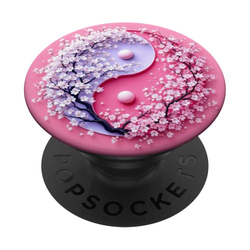 Yin Yang Kirschblüte Sakura Rose Floral Pink Yin und Yang PopSockets Klebender PopGrip Yin Yang Kirschblüte Sakura Rose Floral Pink Yin und Yang PopSockets Klebender PopGrip von Floral Botanical Cherry Blossom Sakura Yin Yang
