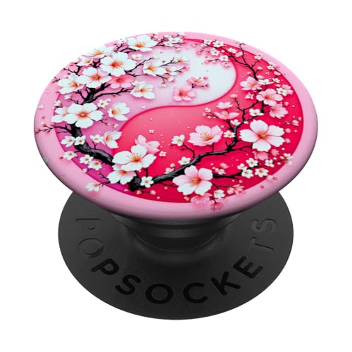 Yin Yang Kirschblüte Sakura Rose Floral Pink Yin und Yang PopSockets Klebender PopGrip Yin Yang Kirschblüte Sakura Rose Floral Pink Yin und Yang PopSockets Klebender PopGrip von Floral Botanical Cherry Blossom Sakura Yin Yang