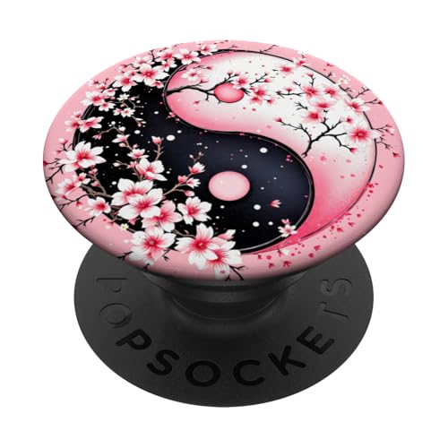 Yin Yang Kirschblüte Sakura Rose Floral Pink Yin und Yang PopSockets Klebender PopGrip Yin Yang Kirschblüte Sakura Rose Floral Pink Yin und Yang PopSockets Klebender PopGrip von Floral Botanical Cherry Blossom Sakura Yin Yang