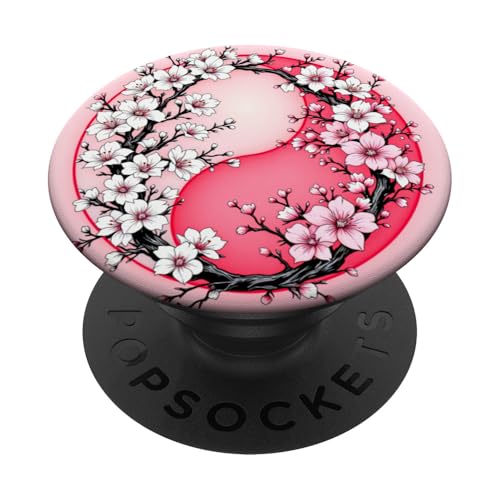 Yin Yang Kirschblüte Sakura Rose Floral Pink Yin und Yang PopSockets Klebender PopGrip Yin Yang Kirschblüte Sakura Rose Floral Pink Yin und Yang PopSockets Klebender PopGrip von Floral Botanical Cherry Blossom Sakura Yin Yang