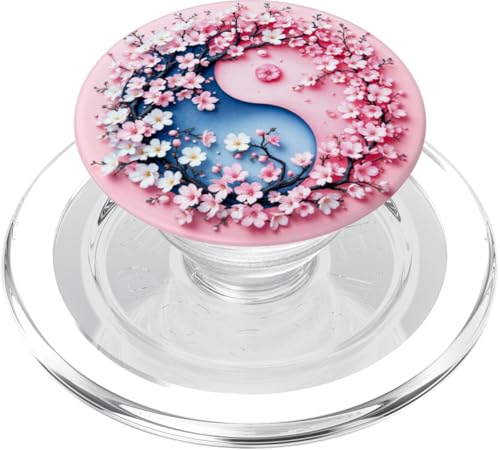 Yin Yang Kirschblüte Sakura Rose Floral Pink Yin und Yang PopSockets PopGrip für MagSafe Yin Yang Kirschblüte Sakura Rose Floral Pink Yin und Yang PopSockets PopGrip für MagSafe von Floral Botanical Cherry Blossom Sakura Yin Yang