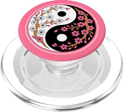 Yin Yang Kirschblüte Sakura Rose Floral Pink Yin und Yang PopSockets PopGrip für MagSafe von Floral Botanical Cherry Blossom Sakura Yin Yang