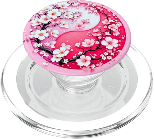 Yin Yang Kirschblüte Sakura Rose Floral Pink Yin und Yang PopSockets PopGrip für MagSafe Yin Yang Kirschblüte Sakura Rose Floral Pink Yin und Yang PopSockets PopGrip für MagSafe von Floral Botanical Cherry Blossom Sakura Yin Yang