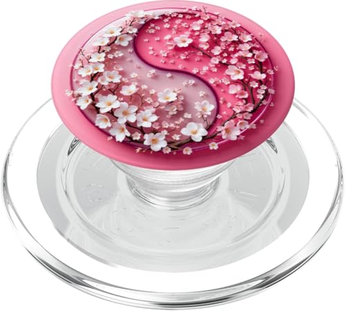 Yin Yang Kirschblüte Sakura Rose Floral Pink Yin und Yang PopSockets PopGrip für MagSafe von Floral Botanical Cherry Blossom Sakura Yin Yang