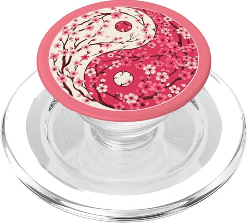 Yin Yang Kirschblüte Sakura Rose Floral Pink Yin und Yang PopSockets PopGrip für MagSafe von Floral Botanical Cherry Blossom Sakura Yin Yang