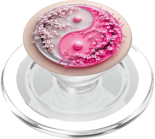 Yin Yang Kirschblüte Sakura Rose Floral Pink Yin und Yang PopSockets PopGrip für MagSafe Yin Yang Kirschblüte Sakura Rose Floral Pink Yin und Yang PopSockets PopGrip für MagSafe von Floral Botanical Cherry Blossom Sakura Yin Yang