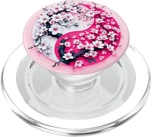 Yin Yang Kirschblüte Sakura Rose Floral Pink Yin und Yang PopSockets PopGrip für MagSafe von Floral Botanical Cherry Blossom Sakura Yin Yang