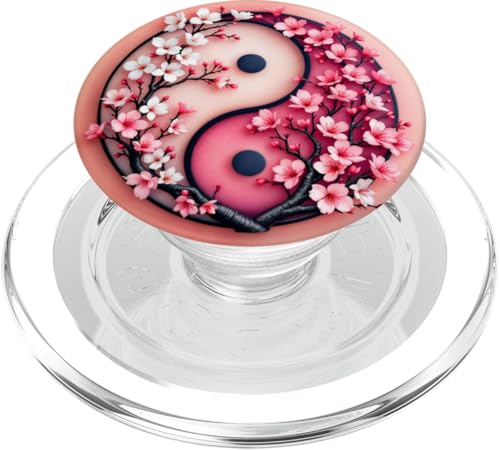 Yin Yang Kirschblüte Sakura Rose Floral Pink Yin und Yang PopSockets PopGrip für MagSafe Yin Yang Kirschblüte Sakura Rose Floral Pink Yin und Yang PopSockets PopGrip für MagSafe von Floral Botanical Cherry Blossom Sakura Yin Yang