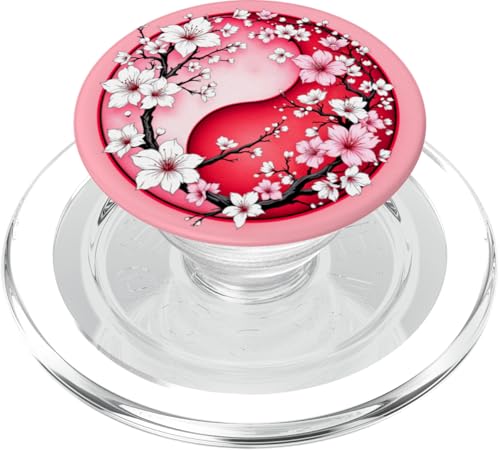 Yin Yang Kirschblüte Sakura Rose Floral Pink Yin und Yang PopSockets PopGrip für MagSafe Yin Yang Kirschblüte Sakura Rose Floral Pink Yin und Yang PopSockets PopGrip für MagSafe von Floral Botanical Cherry Blossom Sakura Yin Yang