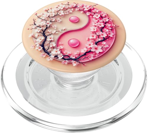 Yin Yang Kirschblüte Sakura Rose Floral Pink Yin und Yang PopSockets PopGrip für MagSafe Yin Yang Kirschblüte Sakura Rose Floral Pink Yin und Yang PopSockets PopGrip für MagSafe von Floral Botanical Cherry Blossom Sakura Yin Yang