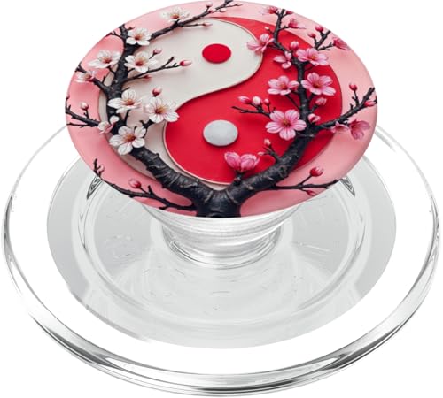Yin Yang Kirschblüte Sakura Rose Floral Pink Yin und Yang PopSockets PopGrip für MagSafe Yin Yang Kirschblüte Sakura Rose Floral Pink Yin und Yang PopSockets PopGrip für MagSafe von Floral Botanical Cherry Blossom Sakura Yin Yang
