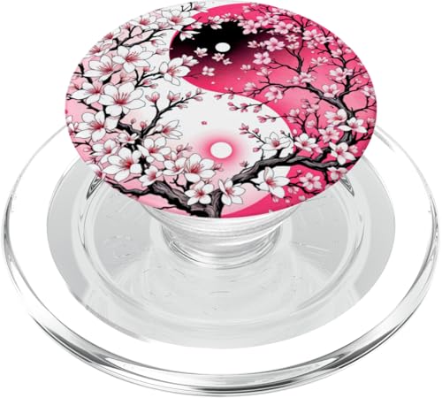 Yin Yang Kirschblüte Sakura Rose Floral Pink Yin und Yang PopSockets PopGrip für MagSafe Yin Yang Kirschblüte Sakura Rose Floral Pink Yin und Yang PopSockets PopGrip für MagSafe von Floral Botanical Cherry Blossom Sakura Yin Yang