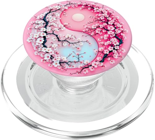 Yin Yang Kirschblüte Sakura Rose Floral Pink Yin und Yang PopSockets PopGrip für MagSafe Yin Yang Kirschblüte Sakura Rose Floral Pink Yin und Yang PopSockets PopGrip für MagSafe von Floral Botanical Cherry Blossom Sakura Yin Yang