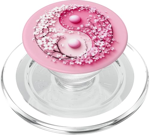 Yin Yang Kirschblüte Sakura Rose Floral Pink Yin und Yang PopSockets PopGrip für MagSafe Yin Yang Kirschblüte Sakura Rose Floral Pink Yin und Yang PopSockets PopGrip für MagSafe von Floral Botanical Cherry Blossom Sakura Yin Yang