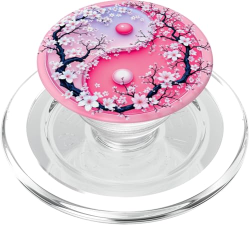 Yin Yang Kirschblüte Sakura Rose Floral Pink Yin und Yang PopSockets PopGrip für MagSafe Yin Yang Kirschblüte Sakura Rose Floral Pink Yin und Yang PopSockets PopGrip für MagSafe von Floral Botanical Cherry Blossom Sakura Yin Yang