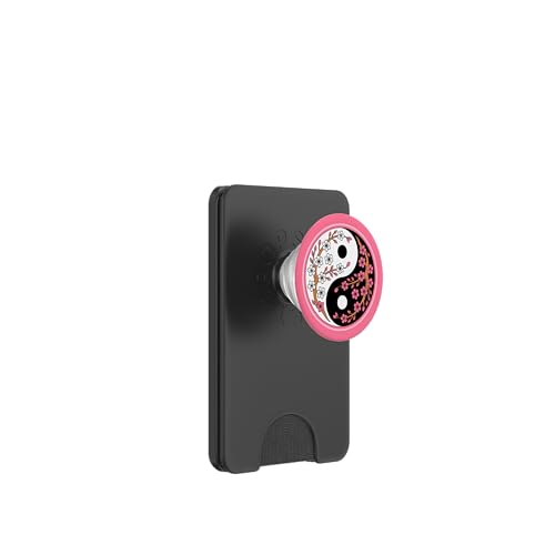 Yin Yang Kirschblüte Sakura Rose Floral Pink Yin und Yang PopSockets PopWallet für MagSafe Yin Yang Kirschblüte Sakura Rose Floral Pink Yin und Yang PopSockets PopWallet für MagSafe von Floral Botanical Cherry Blossom Sakura Yin Yang