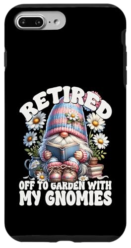 Funny Retirement Plan For Librarian And Retired Teacher Hülle für iPhone 7 Plus/8 Plus von Floral Daisy Flower Gifts With Funny Spring Gnomes