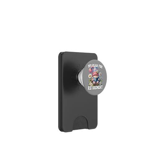 Funny Retirement Sayings For Book Lover Daisy Flower Gnome PopSockets PopWallet für MagSafe von Floral Daisy Flower Gifts With Funny Spring Gnomes