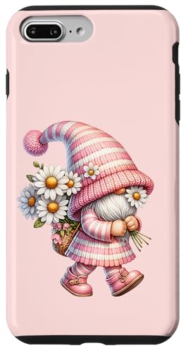 Pink Gnome For Women And Girls With Daisy Flower Cute Spring Hülle für iPhone 7 Plus/8 Plus von Floral Daisy Flower Gifts With Funny Spring Gnomes