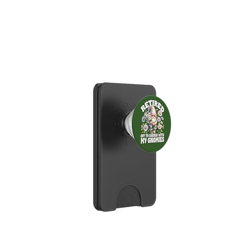 Retired Gnome For Women And Daisy Mom Funny Retirement Plan PopSockets PopWallet für MagSafe von Floral Daisy Flower Gifts With Funny Spring Gnomes