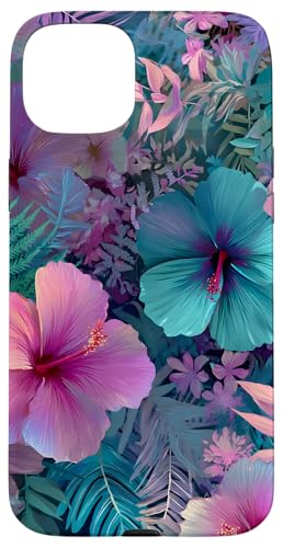 Hibiskus Blumen Tropical Nature Laub Hülle für iPhone 15 Plus Hibiskus Blumen Tropical Nature Laub Hülle für iPhone 15 Plus von Floral Designs by Dennex