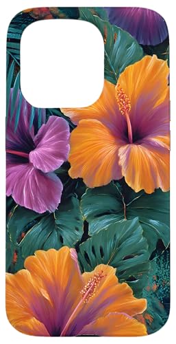 Hibiskus Tropische Natur Sommer Hülle für iPhone 15 Pro Hibiskus Tropische Natur Sommer Hülle für iPhone 15 Pro von Floral Designs by Dennex