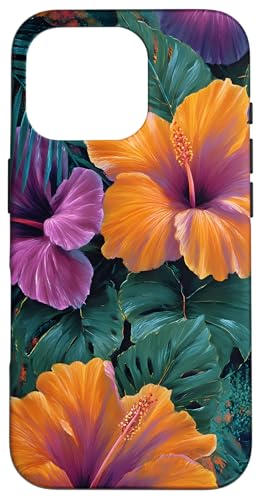 Hibiskus Tropische Natur Sommer Hülle für iPhone 16 Pro von Floral Designs by Dennex