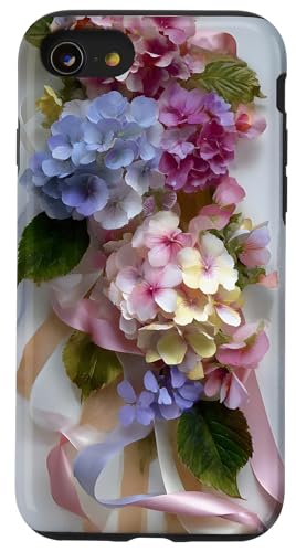 Hortensie Blumen Natur Frühling Hochzeit Hülle für iPhone SE (2020) / 7 / 8 von Floral Designs by Dennex
