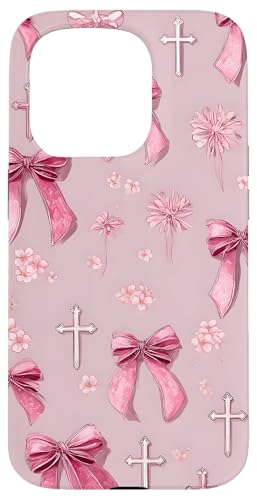 Rosa Schleifen Kreuze Floral Spring Hülle für iPhone 15 Pro Rosa Schleifen Kreuze Floral Spring Hülle für iPhone 15 Pro von Floral Designs by Dennex