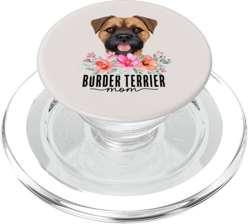 Border Terrier with Flowers Dog Mom Cute Pet Owner Lover PopSockets PopGrip für MagSafe von Floral Paws & Breeds Decor