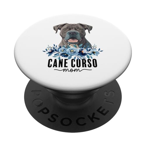 Cane Corso with Flowers Dog Mom Cute Pet Owner Lover PopSockets Klebender PopGrip von Floral Paws & Breeds Decor