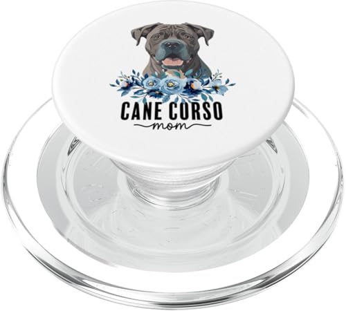 Cane Corso with Flowers Dog Mom Cute Pet Owner Lover PopSockets PopGrip für MagSafe von Floral Paws & Breeds Decor