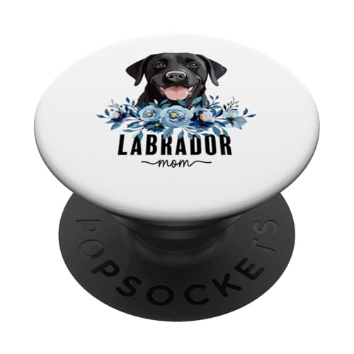 Labrador with Flowers Dog Mom Cute Pet Owner Lover PopSockets Klebender PopGrip von Floral Paws & Breeds Decor