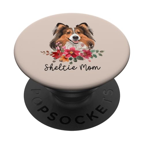 Shetland Sheepdog Sheltie with Flowers Dog Mom Pet Owner PopSockets Klebender PopGrip Shetland Sheepdog Sheltie with Flowers Dog Mom Pet Owner PopSockets Klebender PopGrip von Floral Paws & Breeds Decor