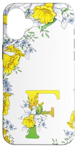 Daffodil Flower Monogramm Boho Bloom Buchstabe F Art Initial Hülle für iPhone 16 Plus Daffodil Flower Monogramm Boho Bloom Buchstabe F Art Initial Hülle für iPhone 16 Plus von Floral Yellow Art Personalized Garden Fun